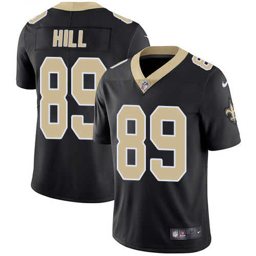 2019 Men New Orleans Saints #89 Hill black Nike Vapor Untouchable Limited NFL Jersey